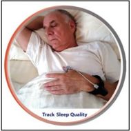 BodiMetrics O2 Vibe Sleep & Fitness Monitor - Oxygen & Heart Rate Recorder - Wearable Health & Activity Tracker