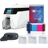 Magicard Rio Pro Dual Sided ID Card Printer & Complete Supplies Package with Bodno Silver Edition ID Software