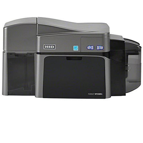  Fargo DTC1250e Dual Sided ID Card Printer & Complete Supplies Package with Silver Edition Bodno ID Software