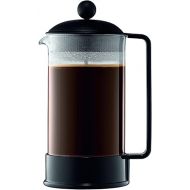 Bodum 34 oz Brazil French Press Coffee Maker, High-Heat Borosilicate Glass, Black - Made in Portugal