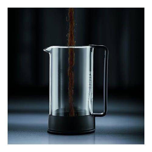  Bodum 34 oz Brazil French Press Coffee Maker, High-Heat Borosilicate Glass, Black - Made in Portugal