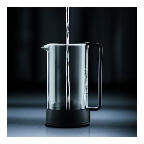  Bodum 34 oz Brazil French Press Coffee Maker, High-Heat Borosilicate Glass, Black - Made in Portugal