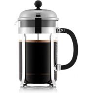 Bodum 51oz Chambord French Press Coffee Maker, High-Heat Borosilicate Glass, Polished Stainless Steel - Made in Portugal