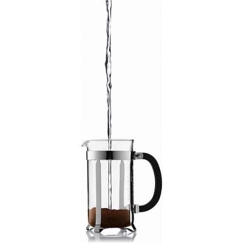  Bodum 51oz Chambord French Press Coffee Maker, High-Heat Borosilicate Glass, Polished Stainless Steel - Made in Portugal