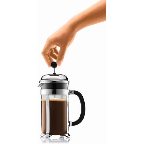  Bodum 51oz Chambord French Press Coffee Maker, High-Heat Borosilicate Glass, Polished Stainless Steel - Made in Portugal