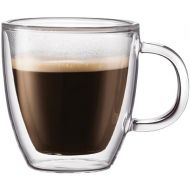 Bodum Bistro - Double Wall Thermo Glass Espresso Mug - For Hot and Cold Drinks - Transparent - Pack of 2 - 0.15l, 5oz