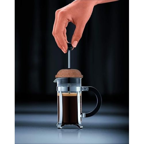  Bodum Chambord French Press Coffee Maker with BPA-Free Tritan Plastic Shatterproof Carafe, 12 Ounce, Chrome