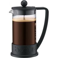 Bodum 12oz Brazil French Press Coffee Maker, High-Heat Borosilicate Glass, Black - Made in Portugal