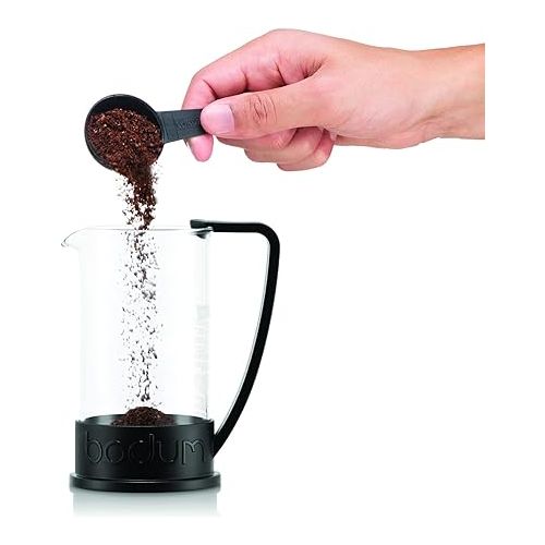  Bodum 12oz Brazil French Press Coffee Maker, High-Heat Borosilicate Glass, Black - Made in Portugal