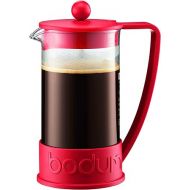 Bodum 34oz Brazil French Press Coffee Maker, High-Heat Borosilicate Glass, Red - Made in Portugal