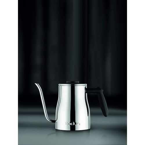  Bodum Bistro Gooseneck Stovetop Water Kettle, Chrome, 34 Ounce