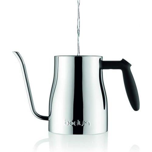  Bodum Bistro Gooseneck Stovetop Water Kettle, Chrome, 34 Ounce