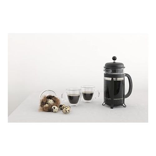  Bodum Java French Press Coffee and Tea Maker with SAN Plastic Shatterproof Carafe, 34 Ounce, Black