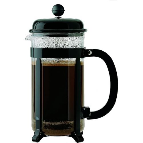  Bodum Java French Press Coffee and Tea Maker with SAN Plastic Shatterproof Carafe, 34 Ounce, Black