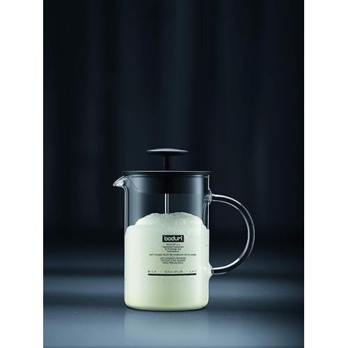  Bodum Latteo Manual Milk Frother, 8 Ounce, Black
