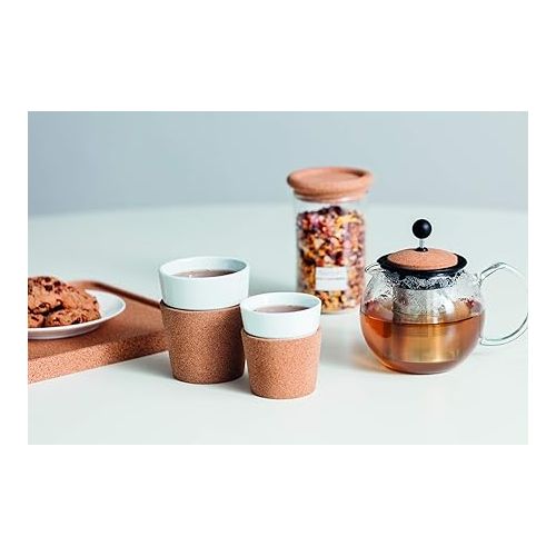  Bodum Yohki Coffee Storage Jar with Cork Lid, 1 L/34 oz, Cork