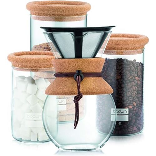  Bodum Yohki Coffee Storage Jar with Cork Lid, 1 L/34 oz, Cork