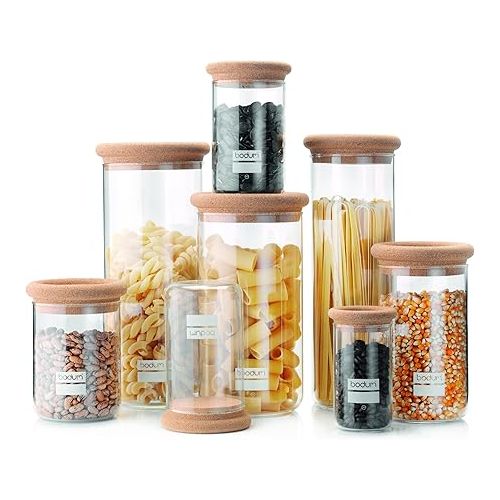  Bodum Yohki Coffee Storage Jar with Cork Lid, 1 L/34 oz, Cork