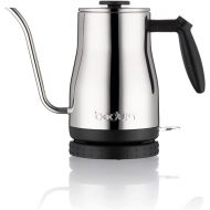 Bodum Bistro Gooseneck Electric Water Kettle, 34 Ounce, Chrome, Stainless Steel