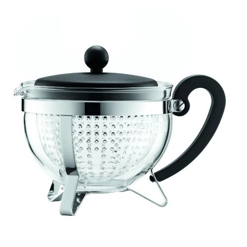  Bodum Chambord 1-Liter Tea Pot, 34-Ounce, Black