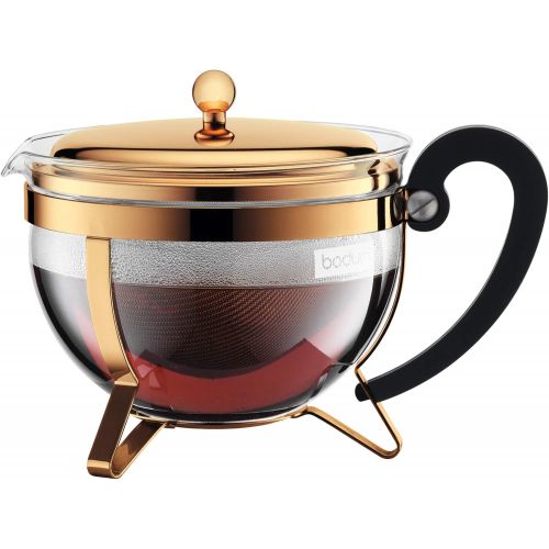  Bodum 11656-17 Chambord Tea Pot, Large, Gold