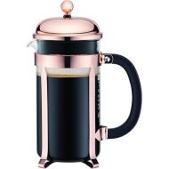 Bodum 34oz Chambord French Press Coffee Maker, High-Heat Borosilicate Glass, Stainless Steel, Copper - Made in Portugal