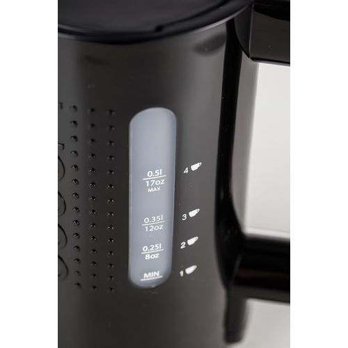 Bodum 17oz Bistro Electric Water Kettle For Coffee & Tea, BPA-Free Plastic, Rapid-Boil, Auto Shut-Off, Black