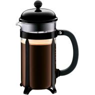 Bodum 34oz Chambord French Press Coffee Maker, High-Heat Borosilicate Glass, Stainless Steel, Black - Made in Portugal