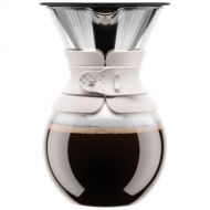 Bodum pour over Kaffeebereiter (Permanentfilter, Spuelmaschinengeeignet, 0,5 liters) cremefarben