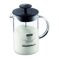 Bodum 1446-01 Milchschaumer mit Glasgriff Latteo, schwarz