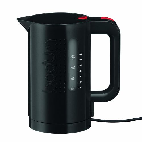  Bodum Bistro Elektrischer Wasserkocher (Automatisches Abschalten, 2200-Watt, 1,0 liters) schwarz