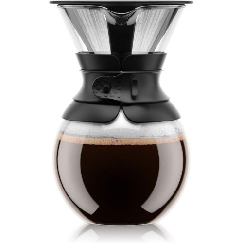  Bodum 11571-01S pour over Kaffeebereiter (Permanentfilter, Spuelmaschinengeeignet, 1,0 liters) schwarz