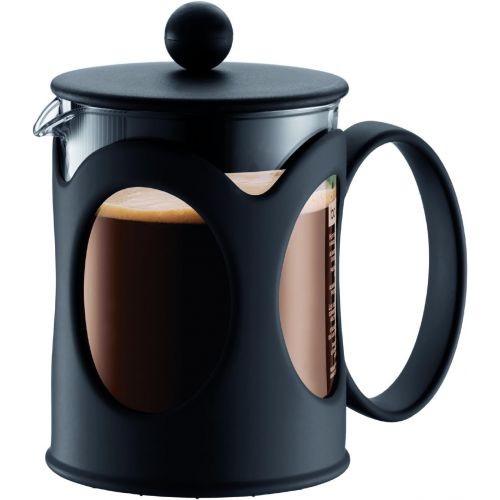  Bodum kenya Kaffeebereiter (French Press System, Permanent Edelstahl-Filter, 0,5 liters) schwarz