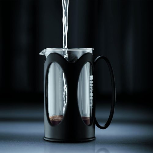  Bodum kenya Kaffeebereiter (French Press System, Permanent Edelstahl-Filter, 0,5 liters) schwarz