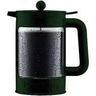 Bodum K11683-946S-Y17 Kaffeebereiter, 12 Tassen, mit Schraubverschluss, Dunkelgrue, 20x12.1x24.1 cm Kaffeekannen, Kunststoff, Dark Green, 11.51 x 16.99 x 22 cm