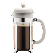 Bodum CAFFETTIERA Kaffeebereiter (French Press System, Permanent Edelstahlfilter, 1,0 liters) cremefarben