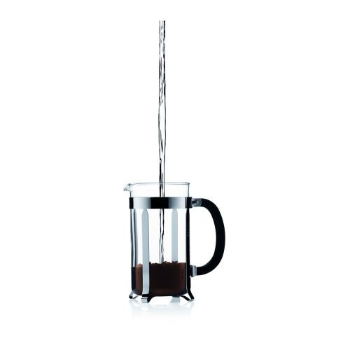  Bodum CHAMBORD SET: Kaffeebereiter, 8 Tassen, 1.0 l und Travel Mug, Edelstahl, 0.35 l