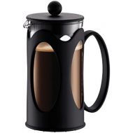 Bodum kenya Kaffeebereiter (French Press System, Permanent Edelstahl-Filter, 0,35 liters) schwarz