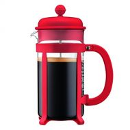 Bodum Java Kaffeebereiter 8 Tassen, Glas, Rot, 10.6 x 17.1 x 24.5 cm