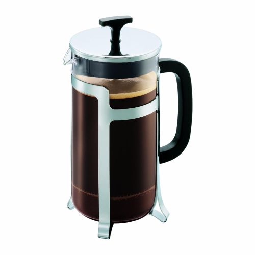  Bodum JESPER Kaffeebereiter (French Press System, Verchromter Edelstahlrahmen, 1,0 liters) glanzend