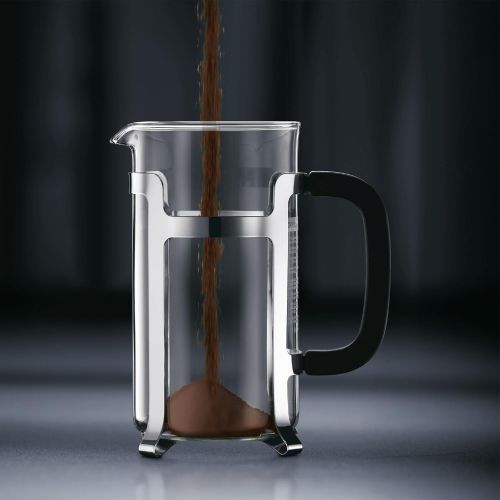  Bodum JESPER Kaffeebereiter (French Press System, Verchromter Edelstahlrahmen, 1,0 liters) glanzend