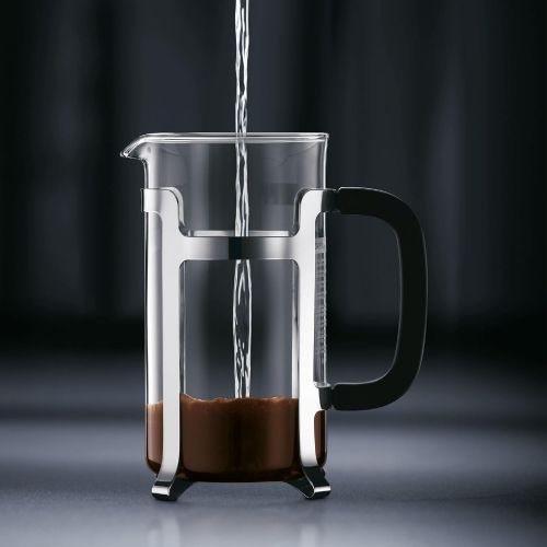  Bodum JESPER Kaffeebereiter (French Press System, Verchromter Edelstahlrahmen, 1,0 liters) glanzend