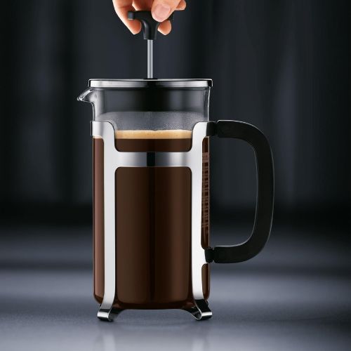  Bodum JESPER Kaffeebereiter (French Press System, Verchromter Edelstahlrahmen, 1,0 liters) glanzend
