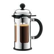 Bodum CHAMBORD Kaffeebereiter (French Press System, Auslaufschutz, Edelstahlrahmen, 0,35 liters) glanzend