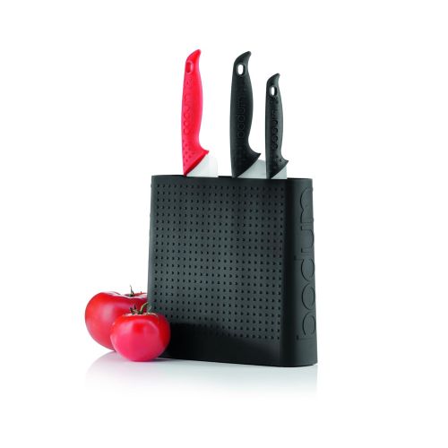  Bodum Bistro Messerblock, Kunststoff, Schwarz, 6.6 x 21.4 x 32 cm