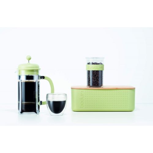  Bodum 1918-339B-Y19 CAFFETTIERA Kaffeebereiter mit Kunststoffdeckel, 8 Tassen, 1.0 l, Edelstahl, Glas