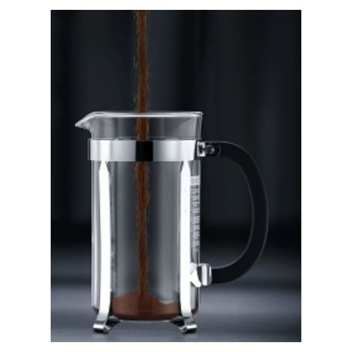  Bodum Chambord Kaffeebereiter 12 Tassen mit Metallrahmen, Chrom, Gold, 12.4 x 19.3 x 25.3 cm