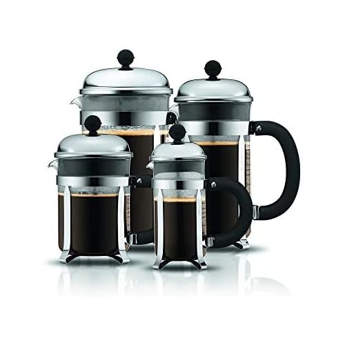  Bodum Chambord Kaffeebereiter 12 Tassen, Chrom, Silber, 12.4 x 19.3 x 25.3 cm