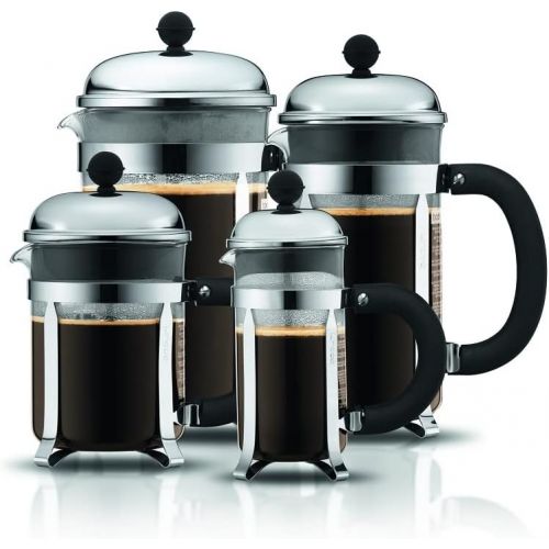  Bodum Chambord Kaffeebereiter 12 Tassen, Chrom, Silber, 12.4 x 19.3 x 25.3 cm