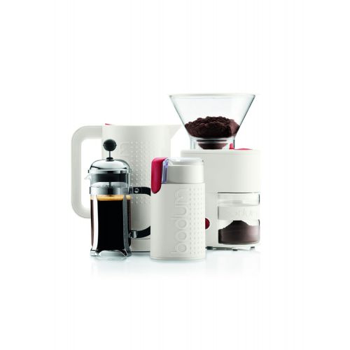  Bodum 11160913euro-3Bistro elektrische Kaffeemuehle mit Lamellen, matt, 150W, weiss